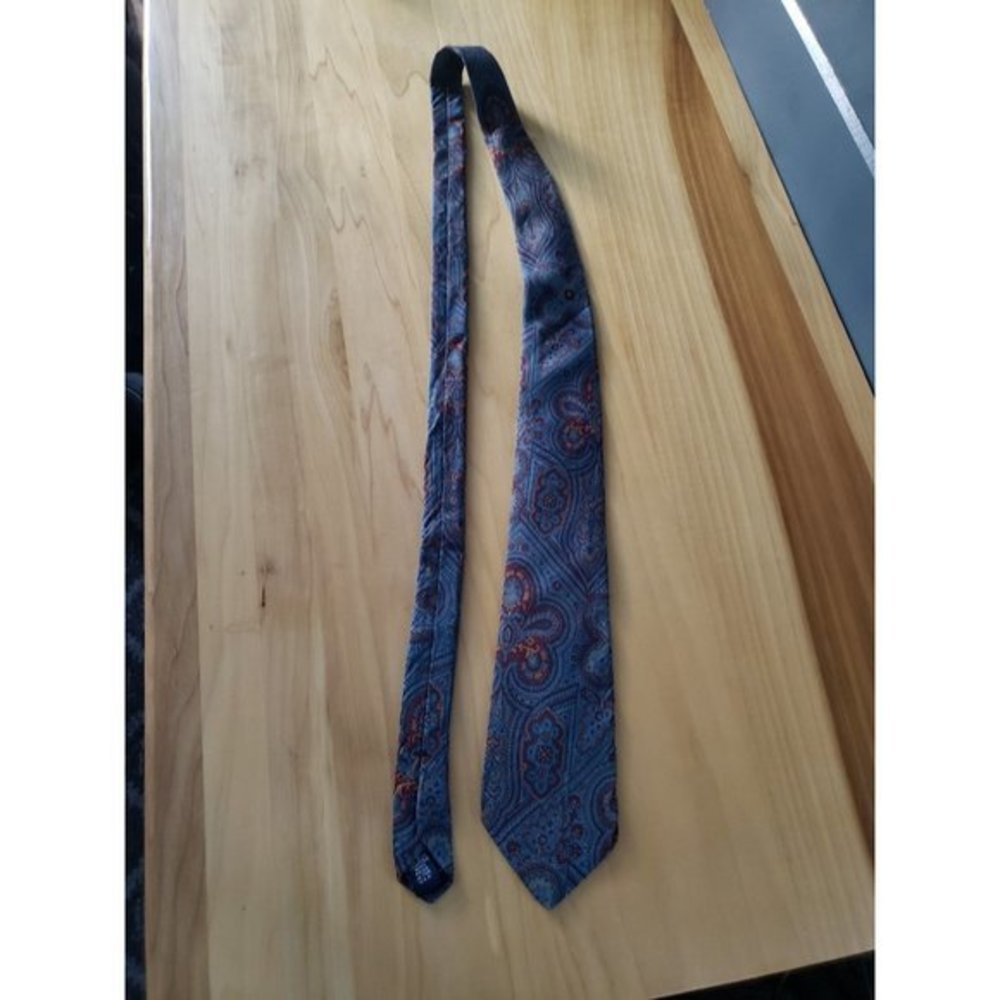 Vintage 80s Silk Tie - Picture 2 of 3
